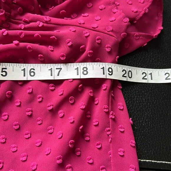 J Crew Gathered bib top in drapey swiss dot dark berry pink Sz XS - Picture 8 of 10